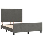 vidaXL Cadre de lit sans matelas gris foncé 140x200 cm velours