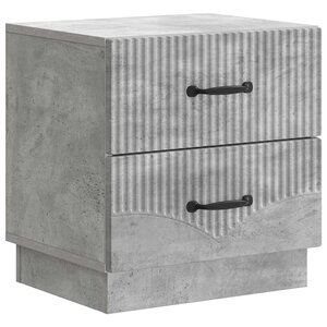 vidaXL Cabinet de chevet avec tiroir Gris béton 43 x 34 5 x 44 5 cm