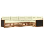 vidaXL Ensemble de canapés d'extérieur 5 pc Naturel et Crème Polyester