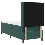 vidaXL Lit à Ressorts avec Matelas LED Vert foncé 80 x 200 cm Velours