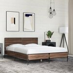 vidaXL Cadre de lit sans matelas chêne marron 135x190 cm
