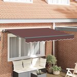 vidaXL Auvent Rétractable Marron 300 x 200 cm tissu