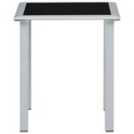 vidaXL Chaises longues lot de 2 avec table Aluminium Crème