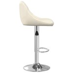 vidaXL Tabourets de bar lot de 2 crème velours