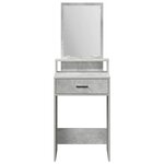 vidaXL Coiffeuse Gris béton 50 x 41 x 140 cm Bois d'ingénierie