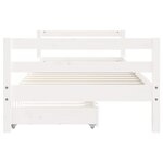 vidaXL Cadre de lit enfant tiroirs blanc 80x200 cm bois de pin massif