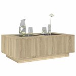 vidaXL Table basse avec LED infini chêne sonoma 116x69x40 cm