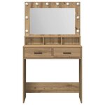vidaXL Coiffeuse chêne artisanal 79 x 41 x 135 cm Bois d'ingénierie