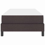 vidaXL Lit à ressorts avec matelas Marron foncé 90 x 190 cm tissu