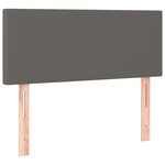 vidaXL Sommier à lattes de lit avec matelas Gris 120x200 cm Similicuir