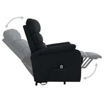 vidaXL Fauteuil de massage Noir Tissu