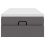 VidaXL Cadre de lit ottoman avec matelas gris 90x190 cm similicuir