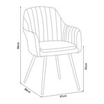 Lot de 2 chaises de salle à manger salon design moderne cuisine 86 x 57 x 59 cm beige 03_0009625