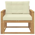 vidaXL Sofa de milieu extérieur Polyester Blanc