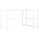 vidaXL Bureau d'ordinateur Blanc 120x72x70 cm