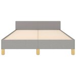 vidaXL Cadre de lit sans matelas gris clair 120x200 cm tissu