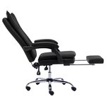 Chaise fauteuil siège de bureau informatique étude similicuir noir 02_0024040