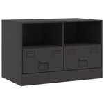 vidaXL Meubles TV 2 Pièces noir 67x39x44 cm acier
