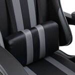 vidaXL Chaise de jeu Gris Similicuir
