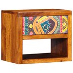 Tables de chevet vidaXL 2 pièces 40x35x35 cm en bois massif d'acacia
