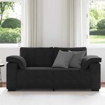 vidaXL Canapé causeuse noir 140 cm velours