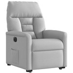 vidaXL Fauteuil inclinable électrique gris nuage tissu