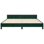 vidaXL Cadre de lit sans matelas vert foncé 160x200 cm velours