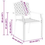 vidaXL Chaise de jardin 2 Pièces Anthracite 56 x 65 x 89 cm Acier
