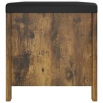 vidaXL Boîte de rangement et coussin Chêne fumé 105x40x45 cm Aggloméré