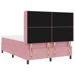 Lit à ressort vidaXL avec matelas Rose 140x200 cm Velours
