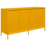 vidaXL Buffet jaune moutarde 135x39x73 5 cm acier laminé à froid