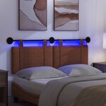 vidaXL Tête de lit suspendue Marron PU antique