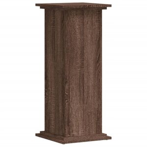 vidaXL Support pour plantes chêne marron 33x33x80 cm bois d'ingénierie