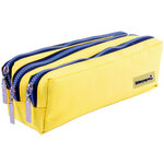Trousse scolaire liderpapel large rectangulaire 3 compartiments 185x80x70mm coloris jaune