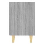 vidaXL Tables de chevet pieds en bois 2 Pièces Sonoma gris 40x30x50 cm