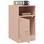 vidaXL Tables de chevet 2 Pièces rose 34 5x39x62 cm acier