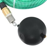 vidaXL Tuyau d'aspiration avec raccords en laiton vert 1 1" 5 m PVC