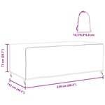 vidaXL Housse pour mobilier d'extérieur Noir 229 x 113 x 73 cm 600D