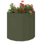 vidaXL Jardinière Vert olive 60 x 30 x 50 cm Acier