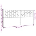 vidaXL Tête de lit métal blanc 200 cm