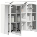 vidaXL Armoire Miroir de Salle de Bain Blanc 73 5 x 16 x 62 5 cm