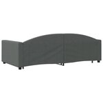 vidaXL Lit de jour avec lit gigogne gris foncé 100x200 cm tissu