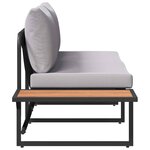 vidaXL Canapé de jardin 2 places avec coussins gris clair