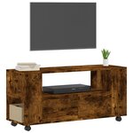 vidaXL Meuble TV chêne fumé 102x34 5x43 cm bois d'ingénierie