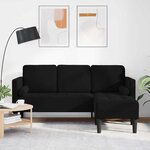 vidaXL Ensemble de Canapés Noir 173 x 131 x 67 cm Velours