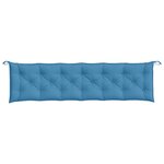 vidaXL Coussins de banc de jardin lot de 2 bleu mélangé tissu