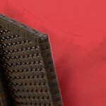 vidaXL Canapé de jardin avec coussins marron résine tressée