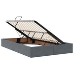 vidaXL Lit de Rangement avec matelas Gris foncé 120 x 190 cm Velours