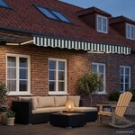 vidaXL Cadre de store manuel avec LEDs 3 x 2 5 m