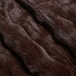 vidaXL Couverture en Fourrure de Lapin Synthétique 4 Pièces Camel